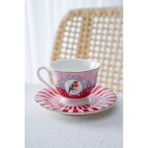 Acar Syt-08596 Birdie Pembe 6'Lı Kahve Fincan Takımı