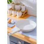 Acar Ultimate Pro Derin Tava 26 cm Seramik Kaplama Krem Renk Yapışmaz Özellikli