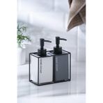 ACAR Vega Standlı 2'li Sıvı Sabunluk - 17 cm SABJ-06986/18-BYZ-GRI Beyaz - Gri SABJ-06986/18-BYZ-GRI