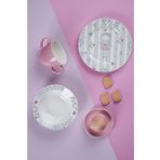 ACAR XTL22.2355 Pembe Porselen Mama Tabak Seti 4 Parça