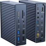 Acasis DS9007 21 in 1 Thunderbolt Docking Station, Intel JHL8440 Chipset, 2x Thunderbolt 4, 8K60Hz HDMI ,1x Uplink, 4x Type-C 10Gbps, 4x USB-A 10Gbps, 2.5G LAN, 3.5mm Audio, SD/TF Kart (Adaptörlü)
