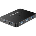 Acasis QH001 2 In 1 Kvm Switch, 4k/2k 60Hz Çıkış, 1xhdmı Out / 2x HDMI In, 3xusb 3.0 In / 1xusb3.0 Out, Tek Tuş ile Kolay Değişim