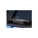 Accent Yan Cam Sticker Oto Kapı 20 Cm X 7 Cm Hologram c47