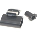 Accentssty Usb3.1 3A Hızlı Şarj USB Konnektörleri Erkek Jak Kuyruk Fişi Siyah (Yurt Dışından)