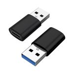 Accessonico C Şarj Cihazı Araç Adaptörü - USB Adaptörü, 2'li Paket Tip A - C Tipi Adaptör USB Tip C - USB, C Tipi USB Adaptör Fişi Değiştirme Samsung S22 Ultra, S24 Plus Aksesuarları