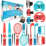 Accessories for Nintendo Switch Games,Family Party Bundle for Nintendo Switch Sports and Just Dance 2024, Fits Switch and Switch OLED Console Controller Joy Con