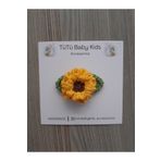 Accessories Katlı Papatya Saçsız Bebek Tokası Tek Koyu Sarı