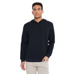 AC&Co / Altınyıldız Classics 2 İplik Sıcak Tutan Standart Fit Normal Kesim Kapüşonlu Dokulu Cepli Sweatshirt, Renk Siyah, Beden S