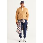 AC&Co / Altınyıldız Classics 4A5221100014KRE3XL Standart Fit Fermuarlı Bato Yaka Polar Erkek Ceket Krem krem