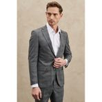 AC&Co / Altınyıldız Classics Ekstra Slim Fit Dar Kesim Mono Yaka Kareli Takım Elbise - 556336968 Gri