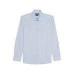 AC&Co / Altınyıldız Classics Erkek Acık Mavı Slim Fit Dar Kesim Klasik Yaka Pamuklu Armürlü Gömlek Acık Mavı Açık Mavi