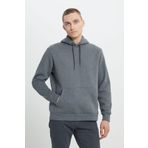AC&Co / Altınyıldız Classics Erkek Antrasit-melanj Standart Fit Içi Polarlı 3 Iplik Kapüşonlu Pamuklu Sweatshirt