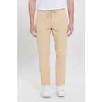 AC&Co / Altınyıldız Classics Erkek Bej Pamuklu Comfort Fit Rahat Kesim Yan Cepli Pantolon
