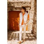 AC&Co / Altınyıldız Classics Erkek Bej Slim Fit Dar Kesim Gofre Desenli Beli Lastikli Esnek Pantolon