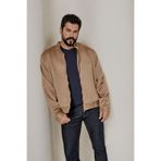 AC&Co / Altınyıldız Classics Erkek Bej Standart Fit Normal Kesim Dik Yaka Süet Ceket Mont