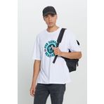 AC&Co / Altınyıldız Classics Erkek Beyaz Real Madrid Lisanslı Oversize Fit Bol Kesim %100 Pamuk Bisiklet Yaka Tişört