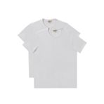 AC&Co / Altınyıldız Classics Erkek Beyaz Slim Fit Dar Kesim Bisiklet Yaka %100 Pamuk 2'Li Düz Tişört Paketi Beyaz, 2XL