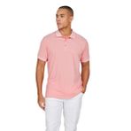 AC&Co / Altınyıldız Classics Erkek Çekmeyen Pamuklu Kumaş Slim Fit Dar Kesim Pembe-Beyaz Kıvrılmaz Polo Yaka Tişört - XL - Pembe - Beyaz