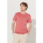 AC&Co / Altınyıldız Classics Erkek Kiremit Slim Fit Dar Kesim %100 Pamuk Bisiklet Yaka Basic Tişört