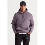 AC&Co / Altınyıldız Classics Erkek Koyu Gri Standart Fit Normal Kesim Kapüşonlu Kanguru Cepli Pamuklu Sweatshirt Koyu Gri