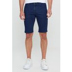 AC&Co / Altınyıldız Classics Erkek Koyu Lacivert Slim Fit Dar Kesim Pamuklu Esnek Denim Şort