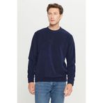AC&Co / Altınyıldız Classics Erkek Lacivert Sweatshirt Polar Standart Fit Normal Kesim Bisiklet Yaka