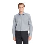 AC&Co Altınyıldız Classics Erkek Pamuklu Tailored Slim Fit Klasik Yaka Armürlü Cepli Gömlek Gri M Beden