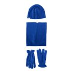 AC&Co / Altınyıldız Classics Erkek Saks Anti-pilling Sıcak Tutan Su Itici Polar Bere Boyunluk Eldiven Set Saks Mavisi