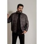 Ac&Co / Altınyıldız Classics Erkek Sıyah Sıcak Tutan Elyaf Dolgulu Ultra Hafif Standart Fit Şişme Mont Sıyah Siyah