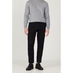 AC&Co / Altınyıldız Classics Erkek Siyah Slim Fit Dar Kesim Pamuklu Esnek Chino Pantolon Siyah