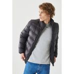 AC&Co / Altınyıldız Classics Erkek Siyah Standart Fit Normal Kesim Soğuk Geçirmez Casual Mont
