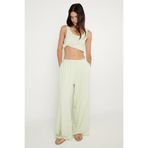 AC&Co / Altınyıldız Classics Kadın Mint Premium Viskon Yumuşak Dokulu Standart Fit Cepli Beli Lastikli Rahat Örme Pantolon