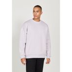 AC&Co / Altınyıldız Classics Lila Oversize Fit Bol Kesim Pamuklu Içi Polarlı 3 Iplik Bisiklet Yaka Sweatshirt