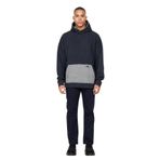 AC&Co / Altınyıldız Classics Oversize Bol Kesim Kapüşonlu Desenli Pamuklu Sweatshirt, Renk Indigo Melanj, Beden S