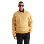 AC&Co / Altınyıldız Classics Oversize Fit Bol Kesim Pamuklu İçi Polarlı Bisiklet Yaka Sweatshirt, Renk Hardal, Beden M