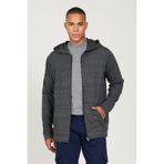 AC&Co / Altınyıldız Classics Siyah-gri Standart Fit Normal Kesim Kapüşonlu Fermuarlı Sweatshirt Ceket