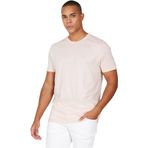 AC&Co / Altınyıldız Classics Slim Fit Dar Kesim %100 Pamuk Bisiklet Yaka Kısa Kollu Tişört, Renk Gül Kurusu, Beden 2XL