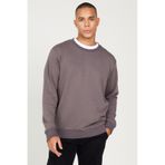AC&Co / Altınyıldız Classics Standart Fit Normal Kesim Bisiklet Yaka Erkek Sweatshirt Koyu Gri