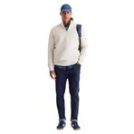 AC&Co / Altınyıldız Classics Standart Fit Normal Kesim İçi Polarlı Bato Yaka Pamuklu Sweatshirt, Renk Bej, Beden M