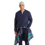 AC&Co / Altınyıldız Classics Standart Fit Normal Kesim İçi Polarlı Kolej Yaka Pamuklu Sweatshirt Ceket, Renk Lacivert, Beden S