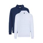 AC&Co/Altınyıldız Classics 2'li Paket Standart Fit Normal Kesim Kapüşonlu Kanguru Cepli Sweatshirt, Renk Beyaz-Laci, Beden S