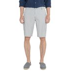AC&Co/Altınyıldız Classics Comfort Fit Rahat Kesim%100 Pamuk Çizgili Yan Cep Şort, Renk Lacivert-Ekru, Beden M