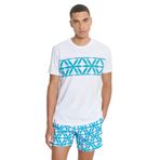 AC&Co/Altınyıldız Classics Erkek Beyaz Standart Fit Normal Kesim%100 Pamuk Baskılı Bisiklet Yaka Tişört, Beyaz, M