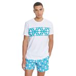 AC&Co/Altınyıldız Classics Erkek Beyaz Standart Fit Normal Kesim%100 Pamuk Baskılı Bisiklet Yaka Tişört, Beyaz, S