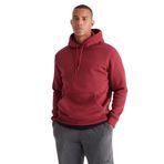 AC&Co/Altınyıldız Classics-Erkek Bordo Standart Fit Içi Polarlı 3 Iplik Kapüşonlu Kanguru Cepli Pamuklu Sweatshirt