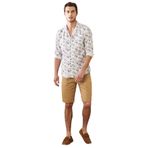 AC&Co/Altınyıldız Classics Erkek Camel Slim Fit Dar Kesim Armürlü%100 Pamuk Casual Chino Şort, Camel, 46