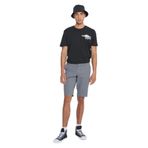 AC&Co/Altınyıldız Classics Erkek Gri Slim Fit Dar Kesim Armürlü%100 Pamuk Casual Chino Şort, Gri, 48