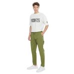 AC&Co/Altınyıldız Classics Erkek Haki Oversize Bol Kesim Beli Bağlamalı Pamuklu Esnek Armürlü Yan Cepli Pantolon, Haki, 56