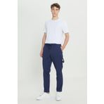 AC&Co/Altınyıldız Classics Erkek Lacivert Oversize Bol Kesim Beli Bağlamalı Pamuklu Esnek Armürlü Yan Cepli Pantolon, Lacivert, 56