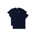 AC&Co/Altınyıldız Classics-Erkek Lacivert Slim Fit Dar Kesim Bisiklet Yaka%100 Pamuk 2'li Tişört Paketi (Lacivert/XS)